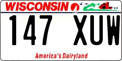 WI license plate 147XUW