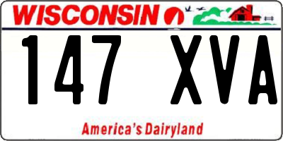 WI license plate 147XVA