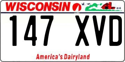 WI license plate 147XVD