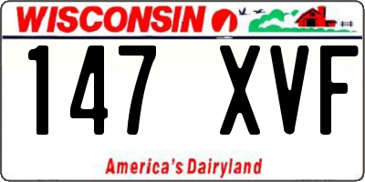 WI license plate 147XVF
