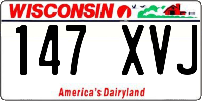 WI license plate 147XVJ