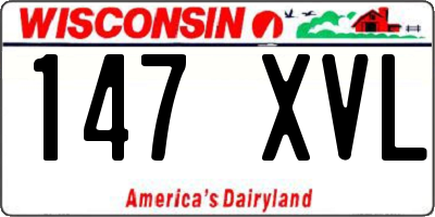 WI license plate 147XVL