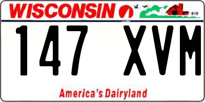 WI license plate 147XVM