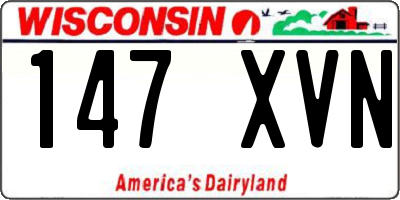WI license plate 147XVN