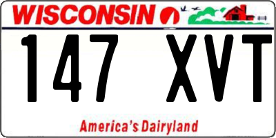 WI license plate 147XVT