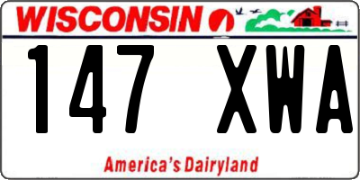 WI license plate 147XWA