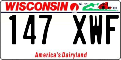 WI license plate 147XWF