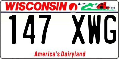 WI license plate 147XWG