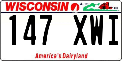 WI license plate 147XWI
