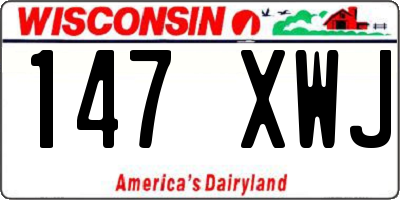 WI license plate 147XWJ