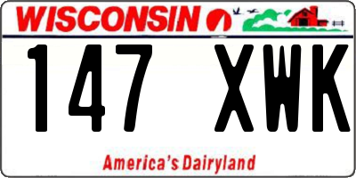 WI license plate 147XWK