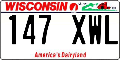 WI license plate 147XWL