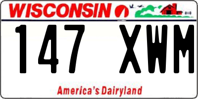 WI license plate 147XWM