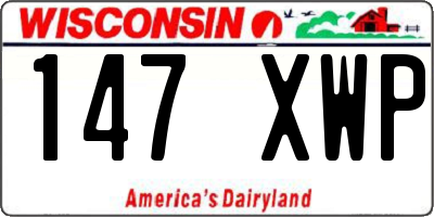 WI license plate 147XWP