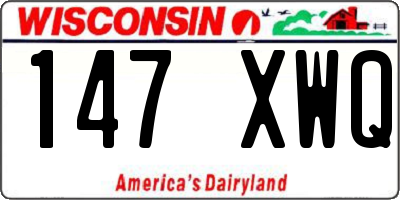 WI license plate 147XWQ