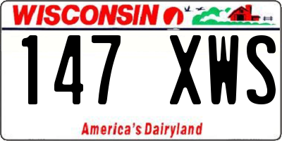 WI license plate 147XWS