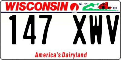 WI license plate 147XWV