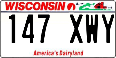 WI license plate 147XWY
