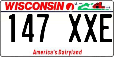 WI license plate 147XXE