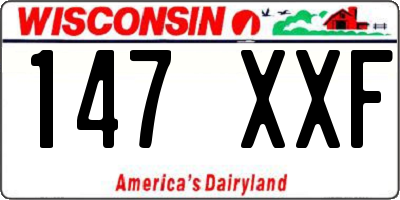 WI license plate 147XXF