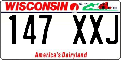WI license plate 147XXJ