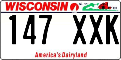 WI license plate 147XXK