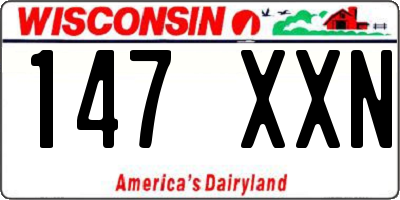 WI license plate 147XXN