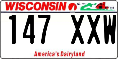 WI license plate 147XXW