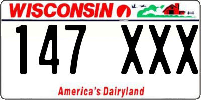 WI license plate 147XXX