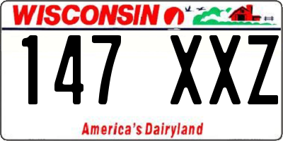 WI license plate 147XXZ