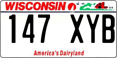 WI license plate 147XYB