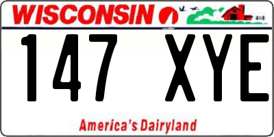 WI license plate 147XYE