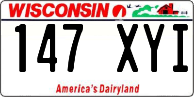 WI license plate 147XYI