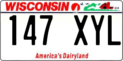WI license plate 147XYL