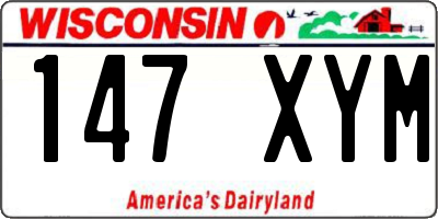 WI license plate 147XYM