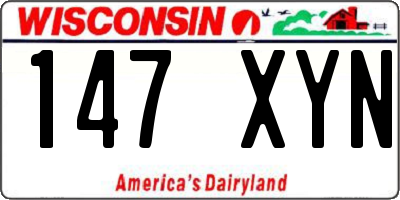 WI license plate 147XYN