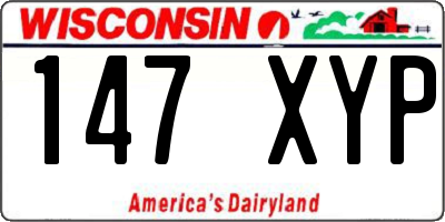 WI license plate 147XYP