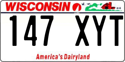WI license plate 147XYT