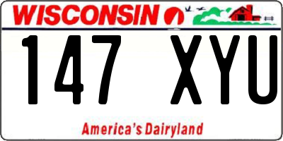 WI license plate 147XYU