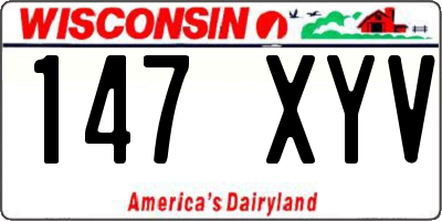 WI license plate 147XYV