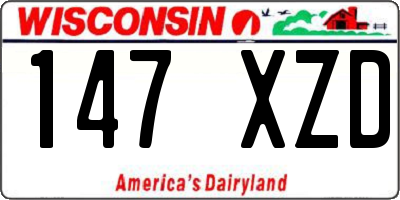 WI license plate 147XZD