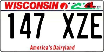 WI license plate 147XZE