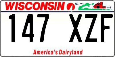 WI license plate 147XZF