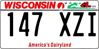 WI license plate 147XZI