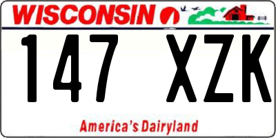 WI license plate 147XZK