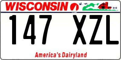 WI license plate 147XZL
