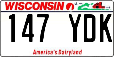 WI license plate 147YDK