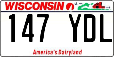 WI license plate 147YDL