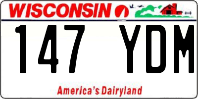 WI license plate 147YDM