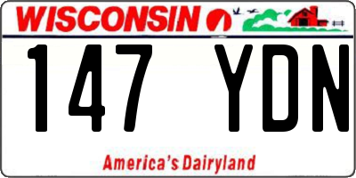 WI license plate 147YDN